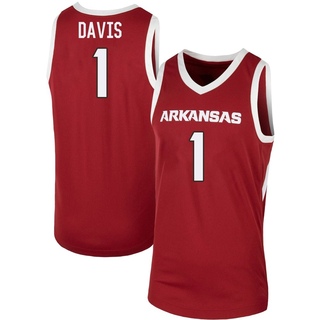 Johnell Davis Replica Men's Arkansas Razorbacks Cardinal Basketball Jersey