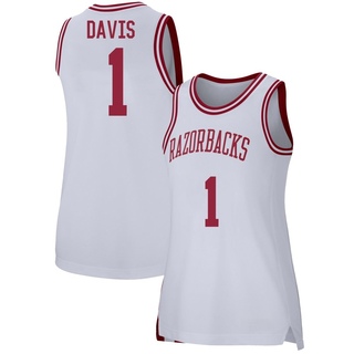 Johnell Davis Replica White Women's Arkansas Razorbacks Basketball Jersey